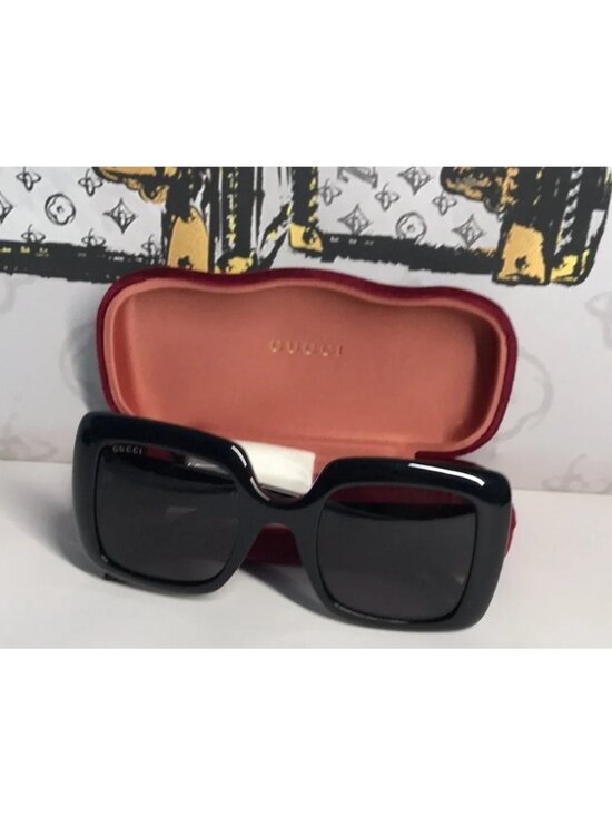 New Authentic ✨ Gucci GG0896S 001 – Oversized Black Square Sunglasses ✨ main image 12